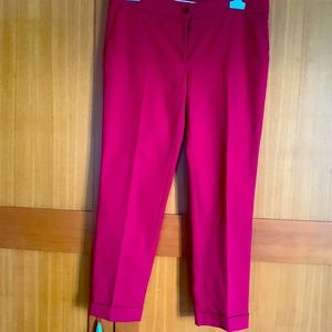 Etro cherry red cropped cuffed pants IT 46 US 8/10
